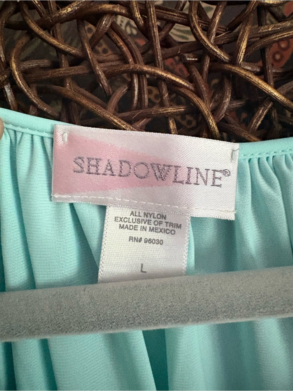 Shadowline 💕 Pastel Nightgown Lot Pink & Mint Vintage NWT size L - Picture 2 of 4